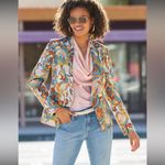 Boston Proper Folk Favorite Print Modern Double Breasted Blazer NWT size 12 Photo 10