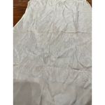 White Vintage Elegant Paisley Detail Textured Satin Hand Rolled Bridal Scarf Photo 1