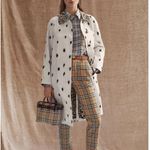 Burberry ANIMAL-PRINT COTTON-TWILL TRENCH COAT IN WHITE,BLACK,BROWN Size Photo 15