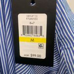 DKNY | Cold shoulder stripe button down top Photo 6
