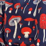 Modcloth Saturday splendor. a line dress blue with red mushrooms. Size XS Photo 2