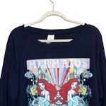 Disney  Sweatshirt Womens 1X Multicolor Mermaid Graphic Pullover Blouse Photo 1