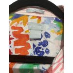 Chico's Women's Old Money Coastal Button Down Linen Floral Print Shirt Size 2 Photo 3