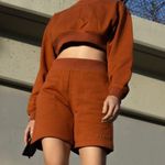 Herve Leger Herve by boyfriend terry shorts in sepia size S small Photo 0