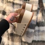 Bamboo White Double Strap Platform Sandals Photo 11