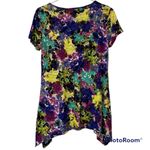 Cable & Gauge  women small blouse multicolor short sleeve side slits lightweight Photo 9