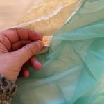 Vintage Sheba Originals Robe Palm Springs Light Green Lace Size Small Photo 5