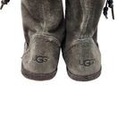 UGG  Western Boho Suede Mid Calf Boots Moccasins Round Toe Black Size 6 Photo 4