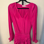 Ramy Brook  Becca Ruched Waist‎ Mini Dress Magenta Size 00 Photo 2