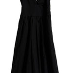 A New Day  Cotton & Knit Cut Out Sundress Midi Dress Size Medium Black Photo 0