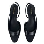 Veronica Beard Cecile Leather Cap Toe Slingback Pumps Black Size 8M Photo 4