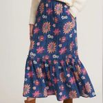 Marine layer 🆕 NWOT  Corinne Doublecloth Midi Skirt Batik Floral Tiered Size XS Photo 2