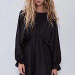 ZARA  Whimsigoth dark fairy dolman sleeve voluminous cinched waist chic dress M Photo 0