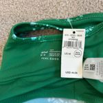 Aerie NWT Green Floral Lace Up Scoop Neck Bikini Top Swim Beach Surf Paddle M Photo 2