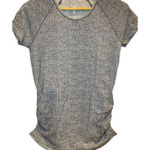 Athleta  Women's Medium Fast Track‎ Swiftly Ruched Grey Heathered Running T-Shirt Photo 0