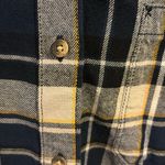 Vans  FLANNEL BUTTON DOWN TOP BLUES AND WHITE WITH YELLOW/GOLD STRIPE SIZE LARGE Photo 2