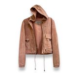 wilson's leather Vintage  pink suede leather hooded bomber jacket pants suit Photo 6