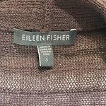 Eileen Fisher | 100% Wool Chocolate Brown Open-Front Longline Cardigan | Small Photo 4