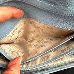 Michael Kors  Leather Powder Blue Zip-Around Wallet/Clutch Photo 6