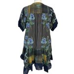 Free People  Bohemian Plaid Floral Patchwork Printed Agnes Tunic Dress Medium Photo 9