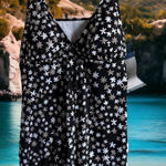 Croft & Barrow  Womens Swimsuit Sz 18W Black‎ White Tan Tummy Slimming NEW Photo 0