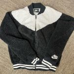 Nike Women's Sportswear Sherpa Bomber Jacket Spruce White Size XSmall EUC Photo 0