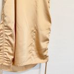 Leau Cabo Satin Tie Strap Shoulder Ruched Adjustable Mini Dress Champagne XS Tan Photo 6