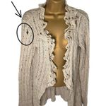 To The Max Wool Blend Open Knit Long Cardigan Sand M Tan Size M Photo 5
