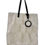 Maison Atia Faux Fur Tote Bag White Photo 11