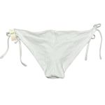 Aerie Bikini Bottoms Womens Size XL Cheekiest NWT White Textured Side Ties Photo 1