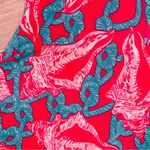 Tracy Negoshian Tropical  sleeveless Hawaiian pink & blue conch shell dress LG Photo 2