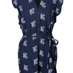 Old Navy Old‎ Navy Ruffle Sleeve Belted Short Blue Dress BOHO Cottage Floral Size S Photo 0