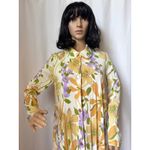 Vintage 60’s unbranded Yellow Floral Maxi Dress & Matching Coat Set medium Photo 2