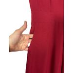 Essue  Red Sleeveless V-Neck Wide-Leg Women's Jumpsuit Sz S Chic Glam Minimalist Photo 4