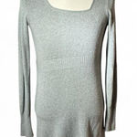 prAna  Sweater Dress Long Sleeve Knit Gray Casual Wool Womens Small Cotton Photo 0