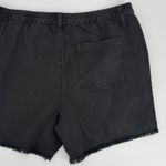 Aerie NEW Adventure Short Large Black Utility Raw Hem Elastic Waist Casual Comfy Photo 6