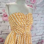 Anthropologie Vanessa Virginia strapless chain sweetheart summer dress size 2 Photo 3