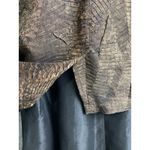 Chico's Metallic Bronze Snake Leaf Print Button Jacket Top Size 3 (L/XL) Photo 11