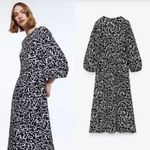 ZARA 🖤🤍 Black & White PRINTED MAXI DRESS🤍🖤 size XL Photo 1