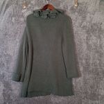 Soft Surroundings Green La Vie En Rose Alpaca Wool Blend Cadigan Ruffle 1x Photo 4