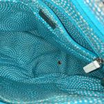 Talbots | Blue and Silver Woven Fabric Metallic Shoulder Bag Photo 7