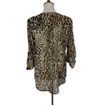 Bongo  Blouse Large‎ Leopard Print Long Sleeve Y2K Retro Statement Photo 2