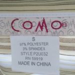 Como vintage Como S Gold White Striped Top Photo 4