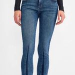 DL1961 Mara Straight Jeans 27 Ankle Mid Rise Blue Raw Hem Stretch Instasculpt Photo 1