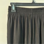 ZARA  Black Satin Effect High Rise Wide Leg Pull On Trousers Pants S Photo 4