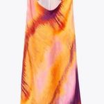 ZARA dress midi tie dye prints straps slip satin wedding party cocktail summer Photo 15