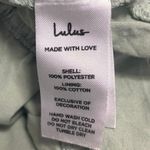 Lulus Green Long Sleeve Embellished Faux Wrap V Neck Peplum Blouse Top Size M Photo 4