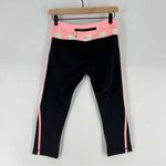 Lululemon Cropped Stretch High Rise Legging Pink Black Yoga Athletic Photo 5