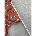 Nike  Women's Athletic Top V Neck Short Sleeve Striped Size Medium Burnt Orange Photo 4