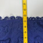 Farm Rio NWOT  3D Star Embroidery Top Blouses Shirt Blue Size L Short Sleeve Photo 13